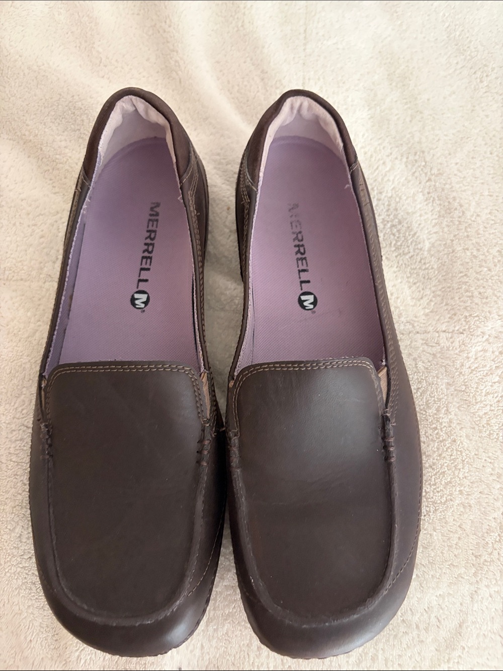 Merrell Women's Dark Brown espresso Slip‑On Loafers sz 8 - Picture 1 of 5